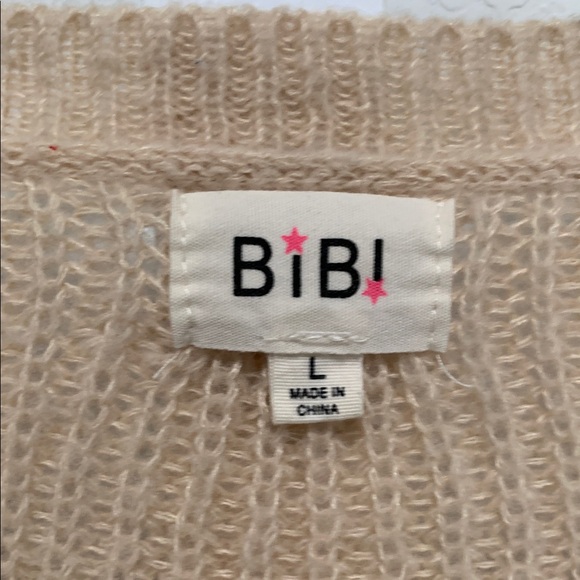 Bibi 3D Floral Colorblock Pullover Sweater Size Large - Picture 2 of 8